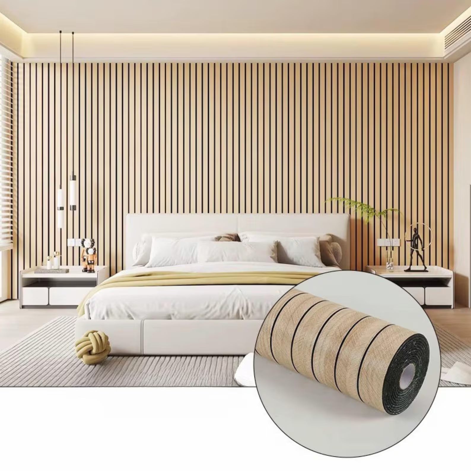 DOMMO™ Houten Latten Behang