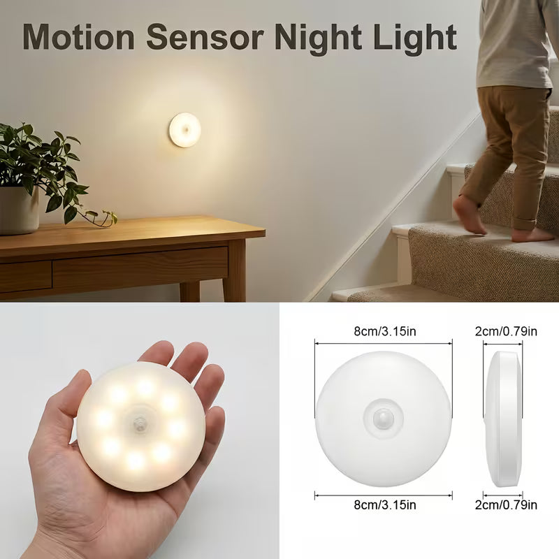 DOMMO™ MotionGlow — 3 oplaadbare bewegingssensorlampen